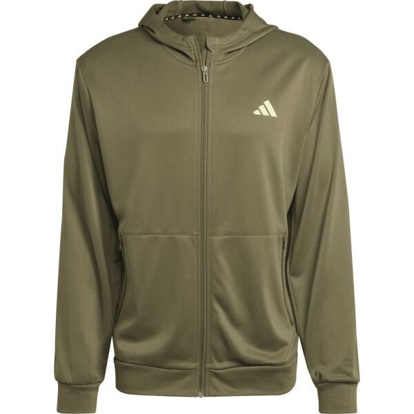 adidas adidas TR-ES+ FZ JA Мъжко спортно горнище, khaki, размер XXL