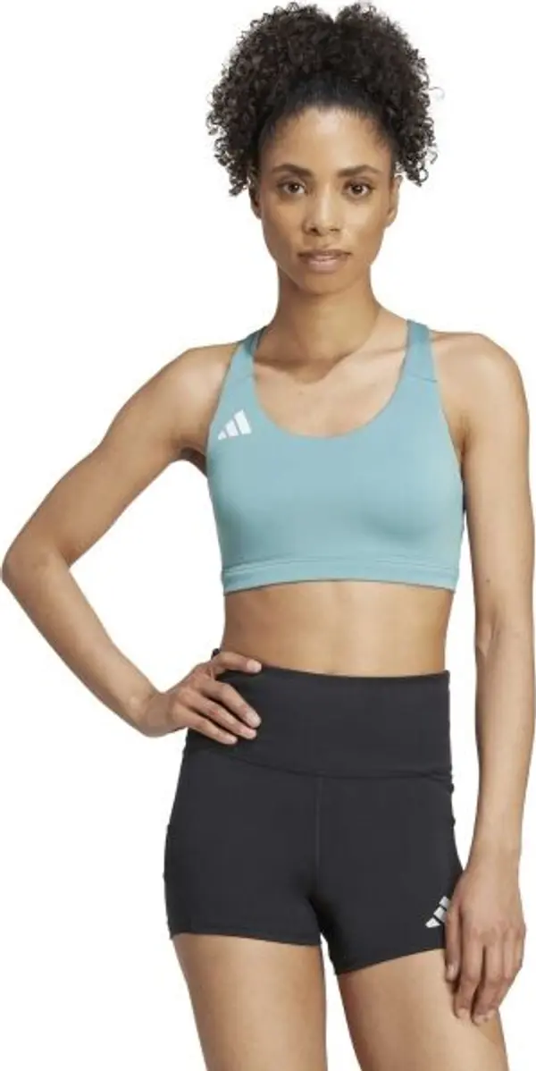 adidas adidas ADIZERO ESSENTIALS RUN MEDIUM-SUPPORT BRA Дамско  спортно бюстие, тюркоазено, размер S A-B