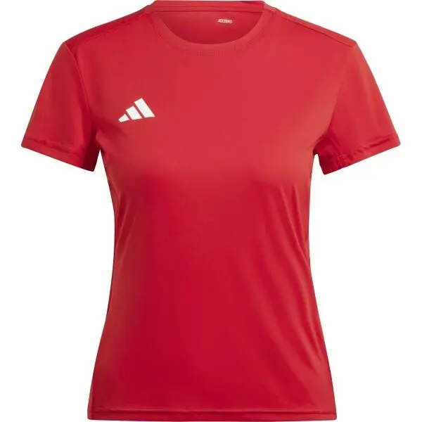 Adidas adidas ADIZERO ESSENTIALS TEE W Дамската тениска за бягане, червено, размер XXS