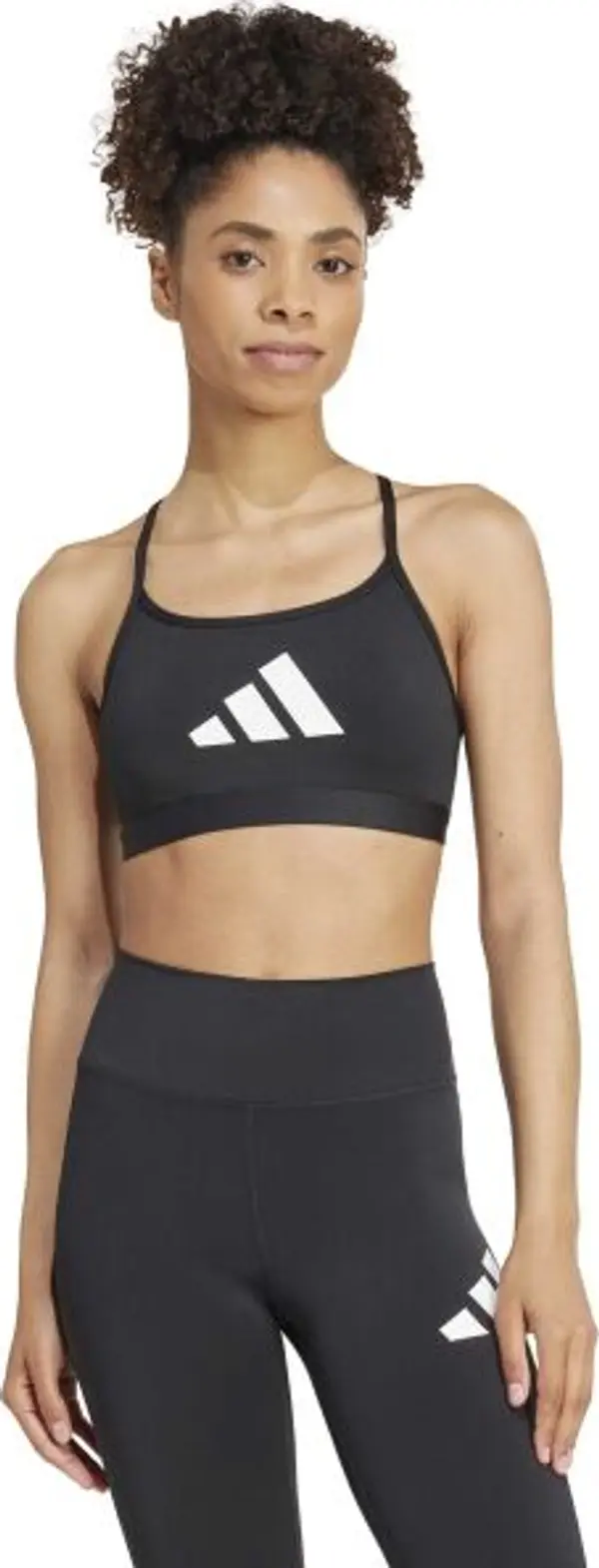adidas adidas AEROREACT TRAINING LIGHT-SUPPORT 3-STRIPES BRA Дамско спортно бюстие, черно, размер