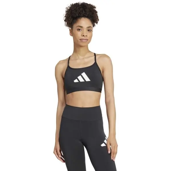 Adidas adidas AEROREACT TRAINING LIGHT-SUPPORT 3-STRIPES BRA Дамско спортно бюстие, черно, размер