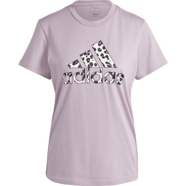 adidas adidas ANIMAL PRINT GRAPHIC T-SHIRT Дамска тениска, лилаво, размер