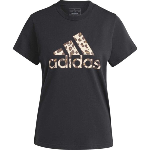 adidas adidas ANIMAL PRINT GRAPHICH T-SHIRT Дамска тениска, черно, размер