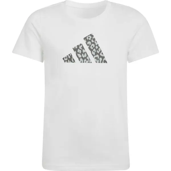 adidas adidas ANIMAL TEE Тениска за момичета, бяло, размер
