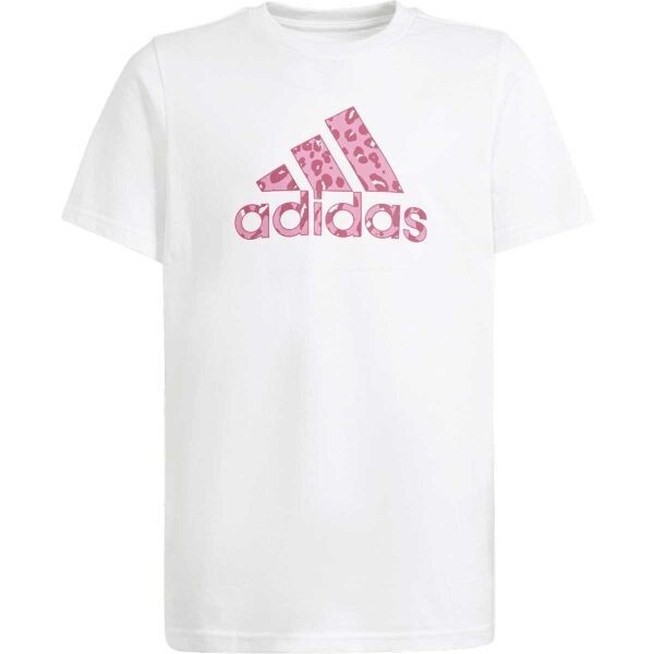adidas adidas ANIMAL TEE Тениска за момичета, бяло, размер