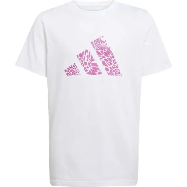 Adidas adidas ANIMAL TEE Тениска за момичета, бяло, размер