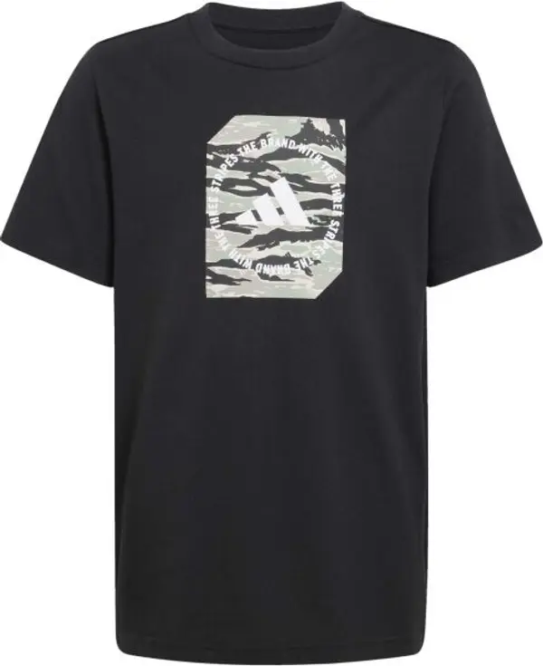 adidas adidas B CAMO BOX Детска тениска, черно, размер