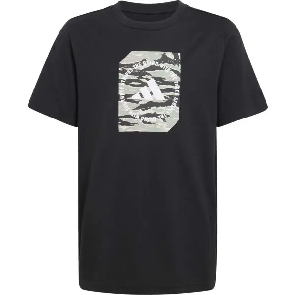 adidas adidas B CAMO BOX Детска тениска, черно, размер