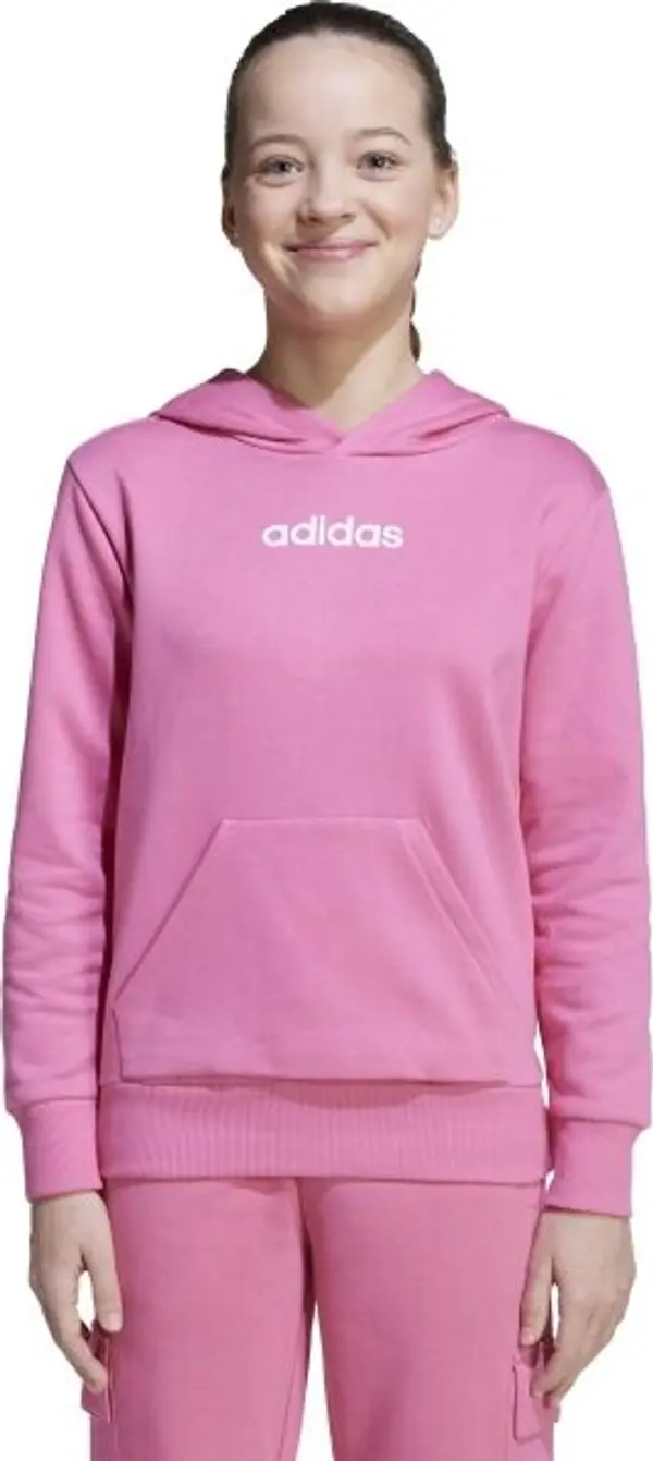 Adidas adidas BIG LOGO ESSENTIALS COTTON Детски суитшърт, розово, размер