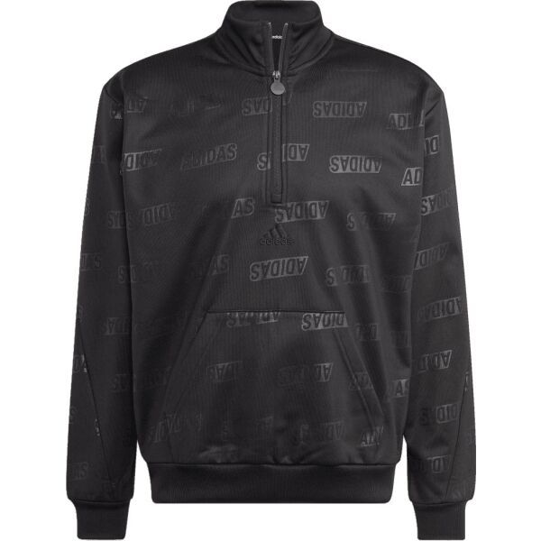 adidas adidas BL 1/2 ZIP Q4 Мъжки суитшърт, черно, размер