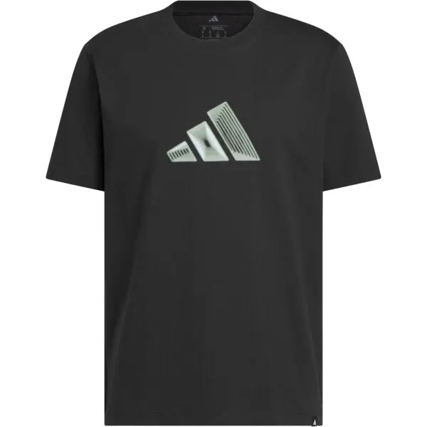 adidas adidas BL 3-BAR TEE M Мъжка тениска, черно, размер