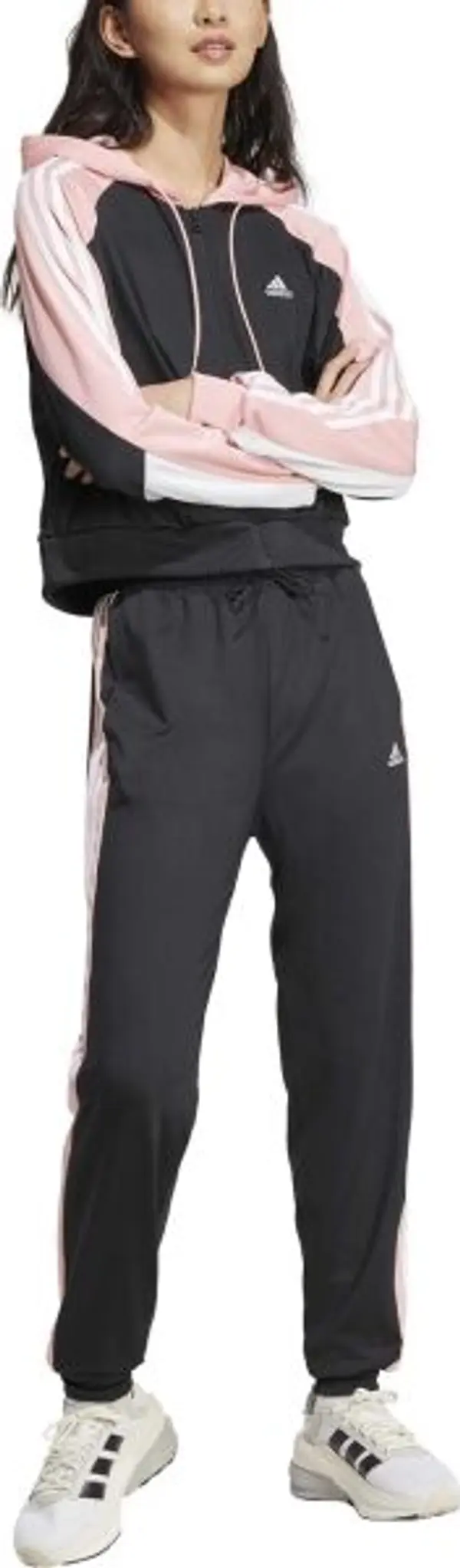 adidas adidas BOLDBLOCK TRACK SUIT Спортен комплект за момичета, черно, размер