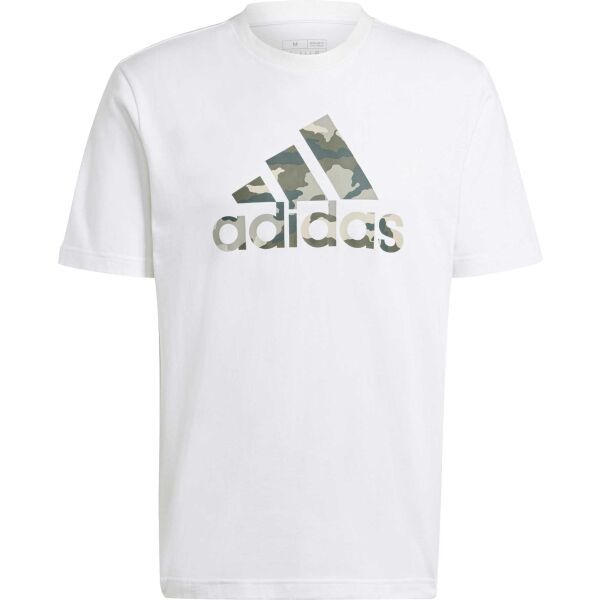 adidas adidas CAMO BADGE OF SPORT TEE Мъжка тениска, бяло, размер