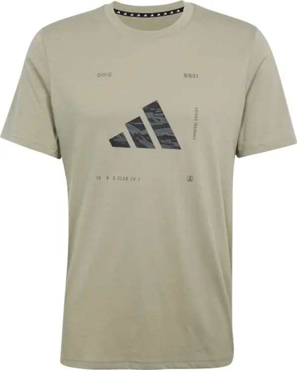 adidas adidas CAMO BADGE OF SPORT TEE Мъжка тениска, khaki, размер