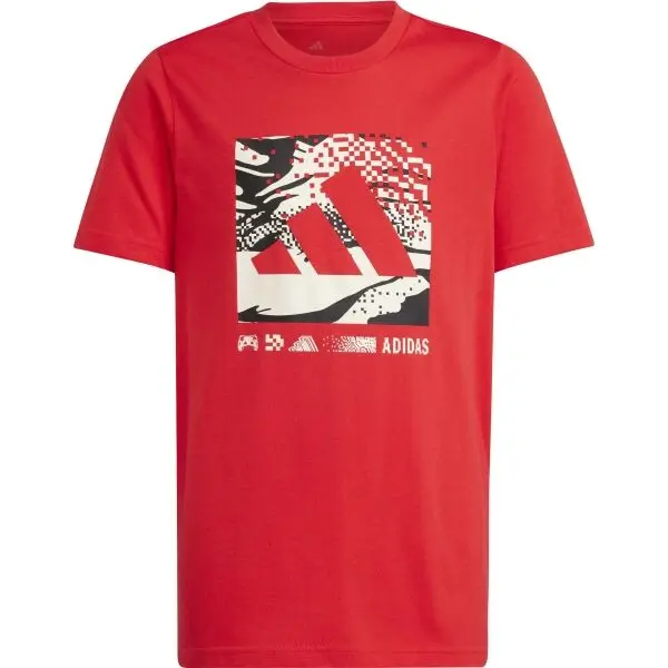adidas adidas CAMO GRAPHIC Детска тениска, червено, размер