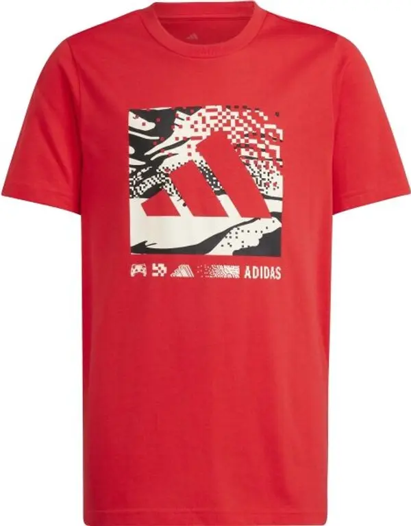 adidas adidas CAMO GRAPHIC Детска тениска, червено, размер