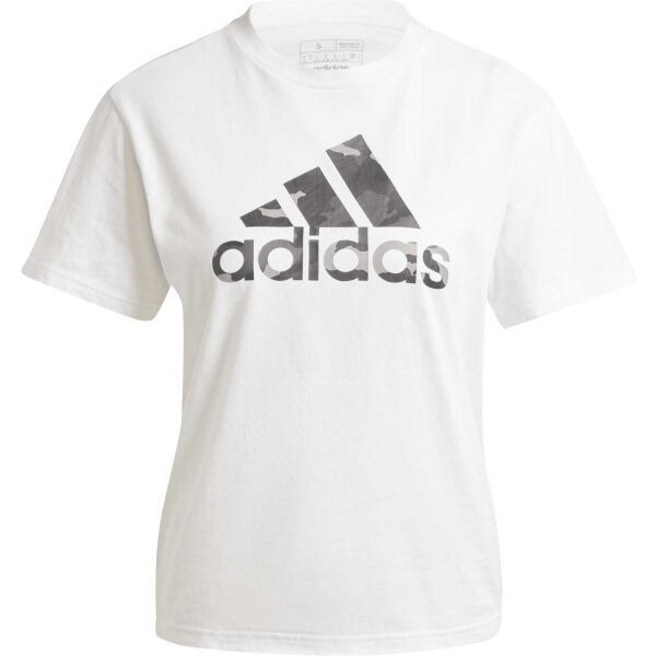 adidas adidas CAMO GRAPHIC T-SHIRT Дамска тениска, бяло, размер