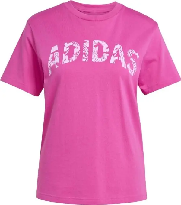 adidas adidas CAMO GRAPHIC TEE Дамска тениска, розово, размер