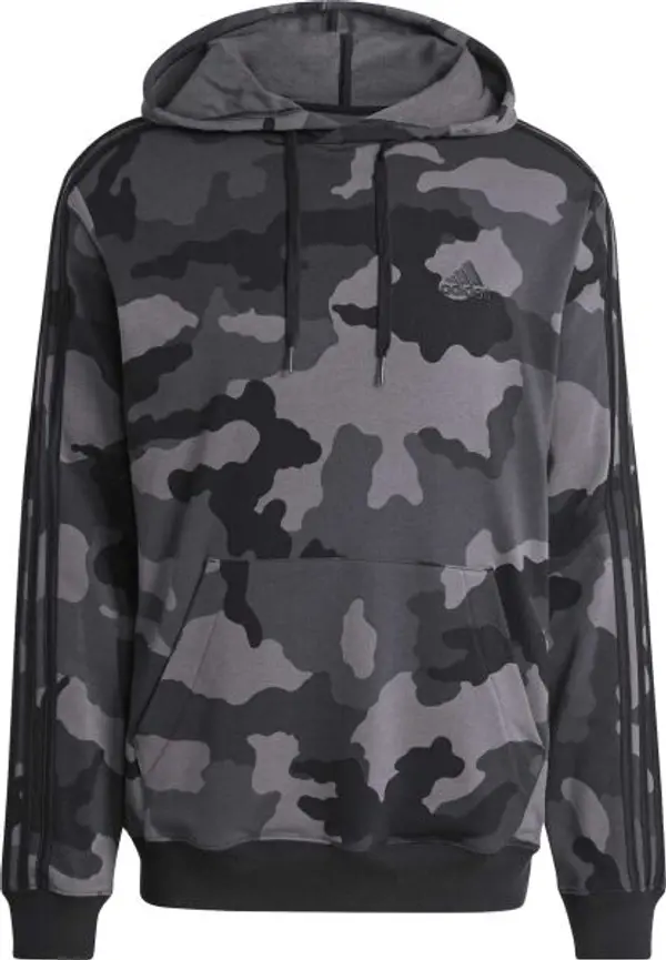 adidas adidas CAMO HOODIE Мъжки суитшърт, тъмносиво, размер