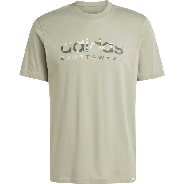 adidas adidas CAMO LINEAR GRAPHIC TEE Мъжка тениска, светло-зелено, размер