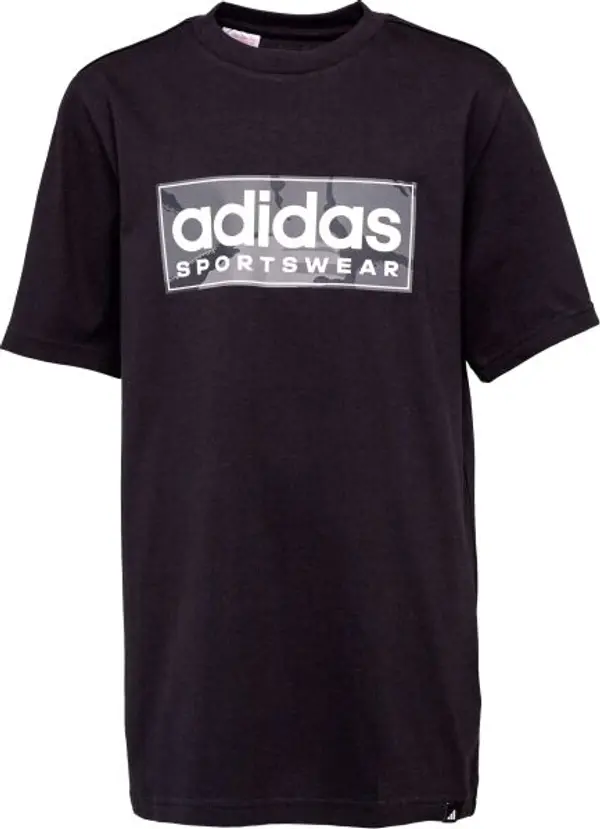 adidas adidas CAMO LINEAR TEE Тениска за момчета, черно, размер