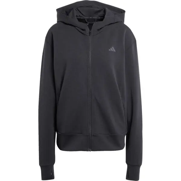 Adidas adidas D4T FZ HOODIE Дамски суитшърт, черно, размер