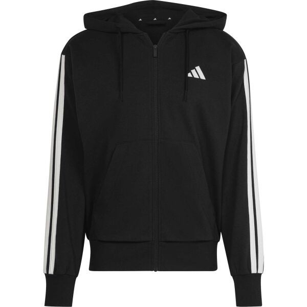 adidas adidas ESSENTIALS 3-STRIPES FRENCH TERRY Мъжки суитшърт, черно, размер