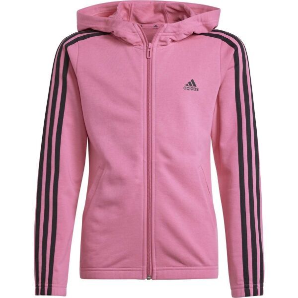 adidas adidas ESSENTIALS 3-STRIPES FULLZIP HOODIE Горнище за момичета, розово, размер
