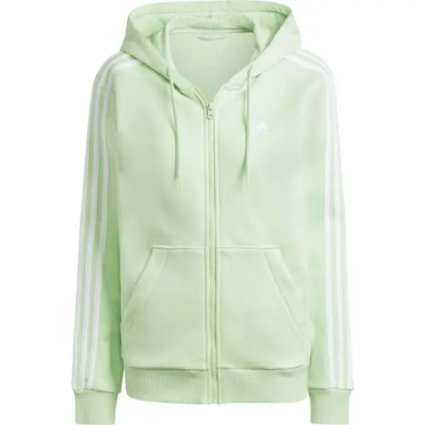 adidas adidas ESSENTIALS 3-STRIPES HOODIE Дамски суитшърт, светло-зелено, размер