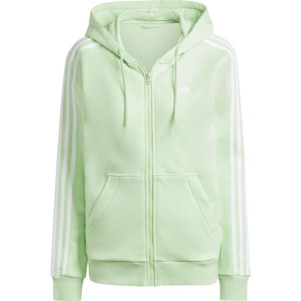 adidas adidas ESSENTIALS 3-STRIPES HOODIE Дамски суитшърт, светло-зелено, размер