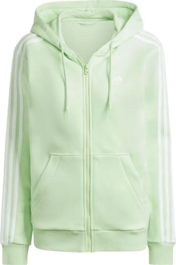 adidas adidas ESSENTIALS 3-STRIPES HOODIE Дамски суитшърт, светло-зелено, размер