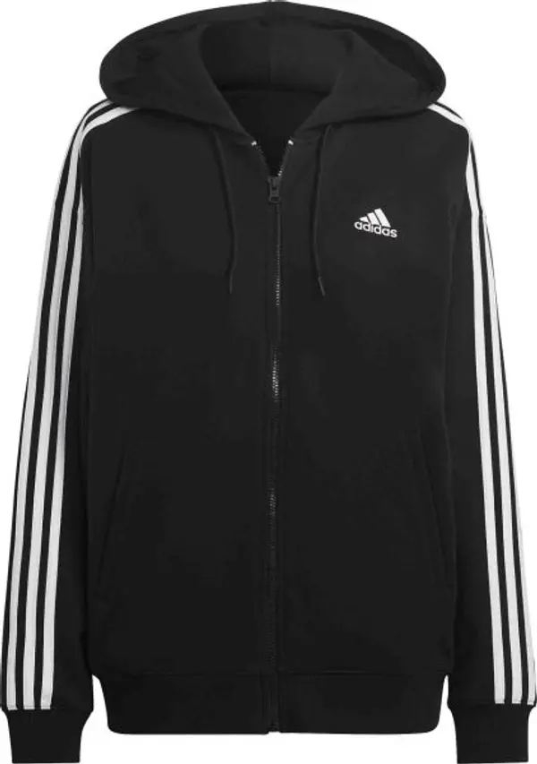 adidas adidas ESSENTIALS 3-STRIPES OVERSIZED HOODIE Дамски суитшърт, черно, размер