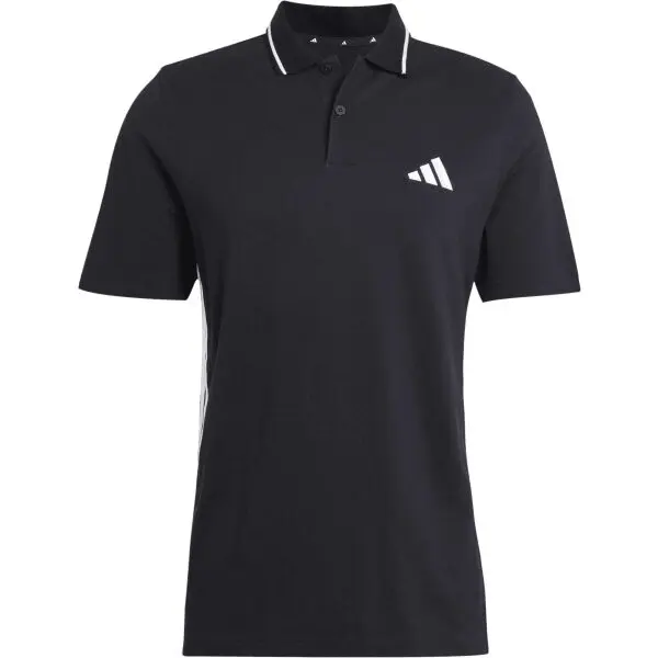 adidas adidas ESSENTIALS 3-STRIPES PIQUÉ POLO Мъжка тениска с яка, черно, размер