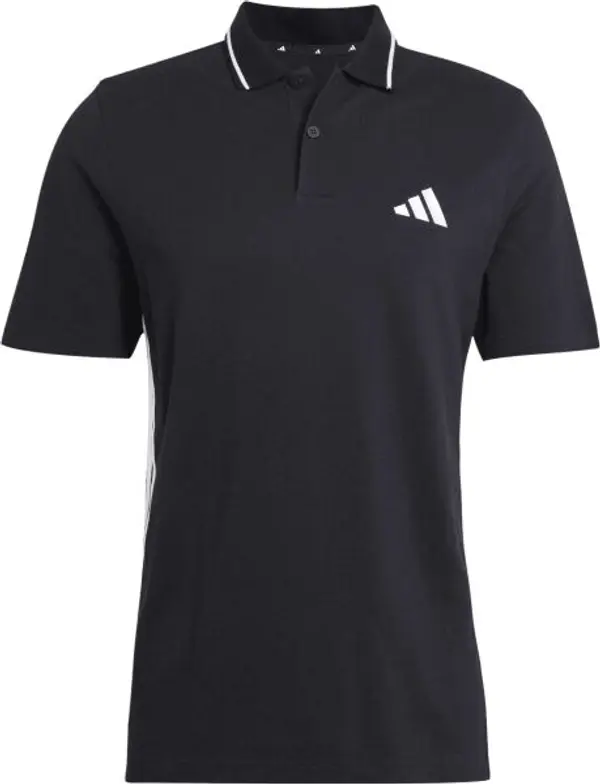 adidas adidas ESSENTIALS 3-STRIPES PIQUÉ POLO Мъжка тениска с яка, черно, размер