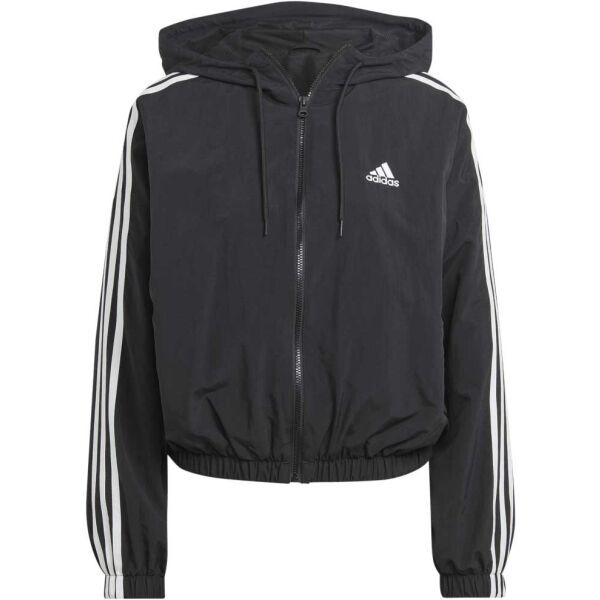 adidas adidas ESSENTIALS 3-STRIPES WOVEN WINDBREAKER Дамско ветроустойчиво яке, черно, размер