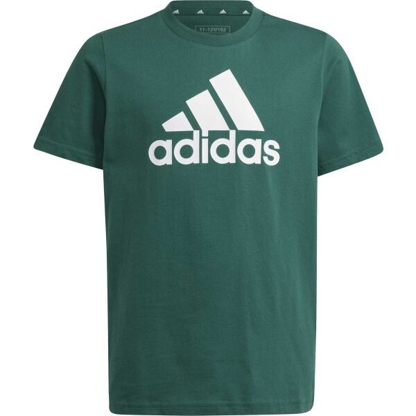 adidas adidas ESSENTIALS BIG LOGO T-SHIRT Юношеска тениска, тъмнозелено, размер
