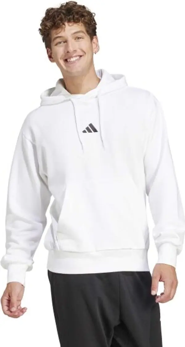 adidas adidas ESSENTIALS FEELCOZY HOODIE Мъжки суитшърт, бяло, размер