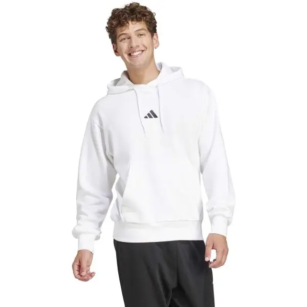 adidas adidas ESSENTIALS FEELCOZY HOODIE Мъжки суитшърт, бяло, размер XXL