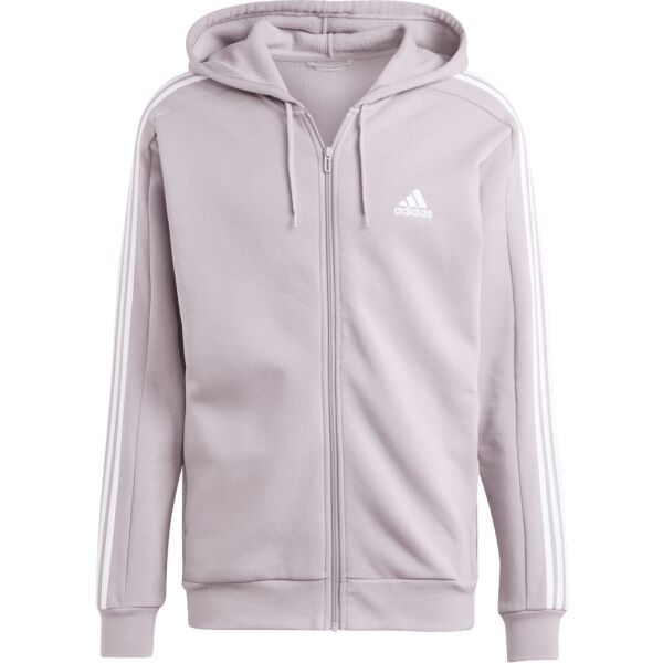 adidas adidas ESSENTIALS FLEECE 3-STRIPES FULL-ZIP HOODIE Мъжки суитшърт, розово, размер