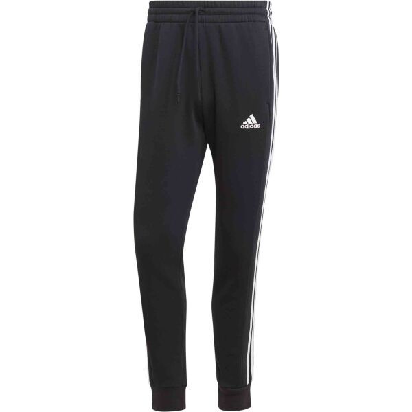 adidas adidas ESSENTIALS FLEECE 3-STRIPES TAPERED CUFF Мъжки спортни панталони, черно, размер