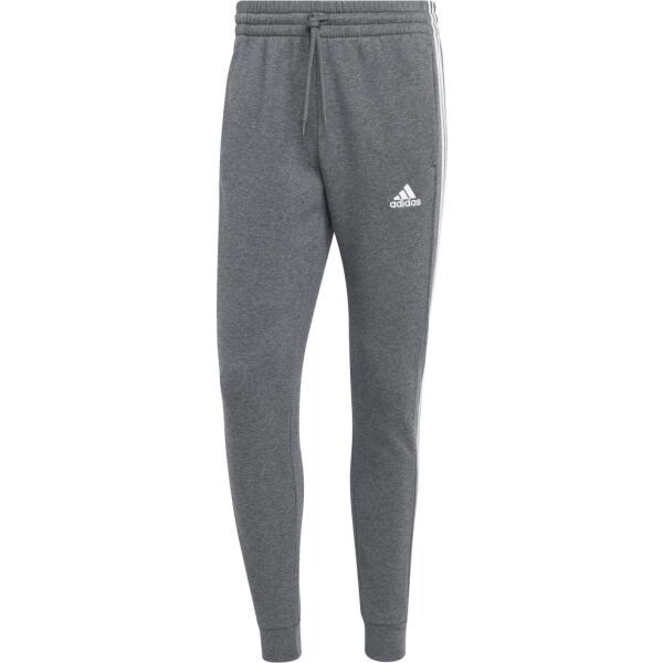 adidas adidas ESSENTIALS FLEECE 3-STRIPES TAPERED CUFF Мъжко долнище, сиво, размер