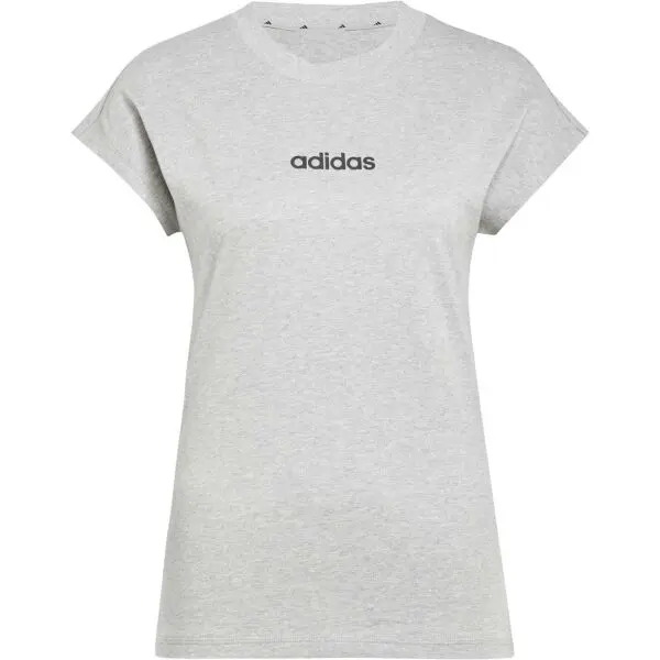 adidas adidas ESSENTIALS LINEAR SINGLE Дамска тениска, сиво, размер