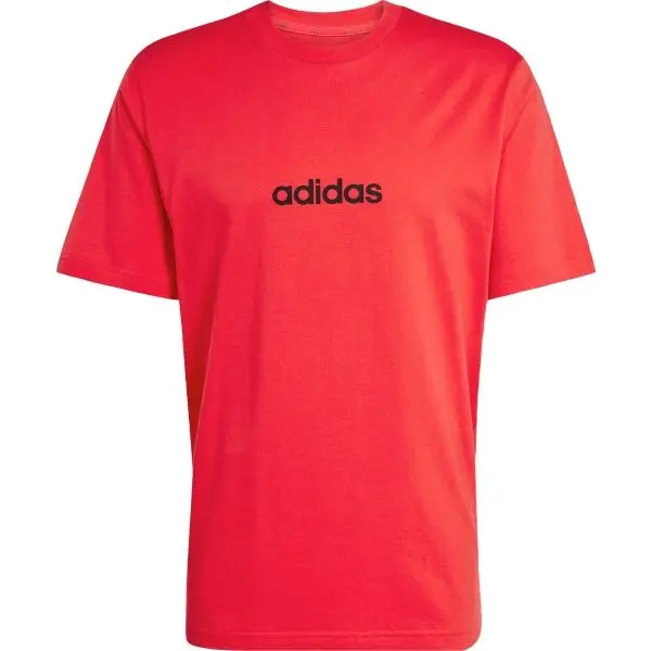 adidas adidas ESSENTIALS LINEAR SINGLE JERSEY Мъжка тениска, червено, размер