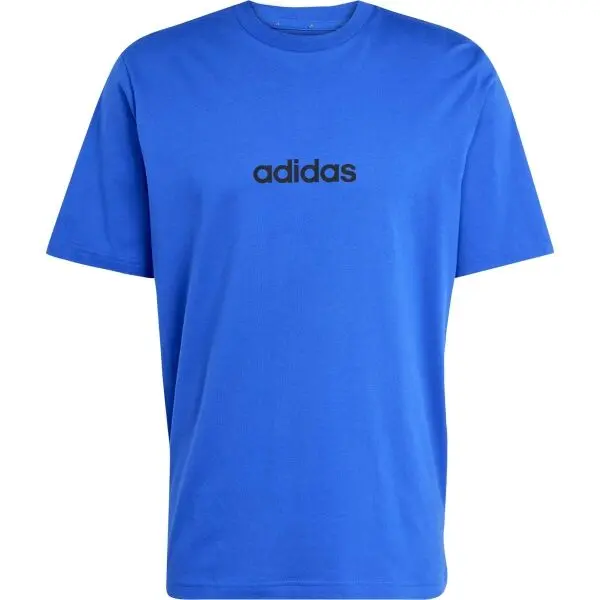 adidas adidas ESSENTIALS LINEAR SINGLE JERSEY Мъжка тениска, синьо, размер