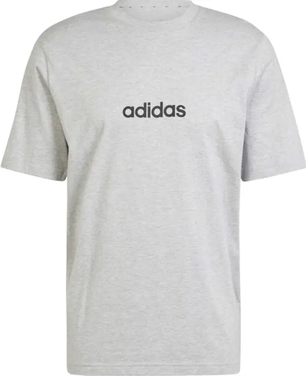 adidas adidas ESSENTIALS LINEAR SINGLE JERSEY Мъжка тениска, сиво, размер