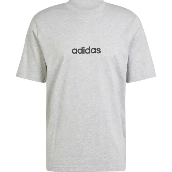 Adidas adidas ESSENTIALS LINEAR SINGLE JERSEY Мъжка тениска, сиво, размер