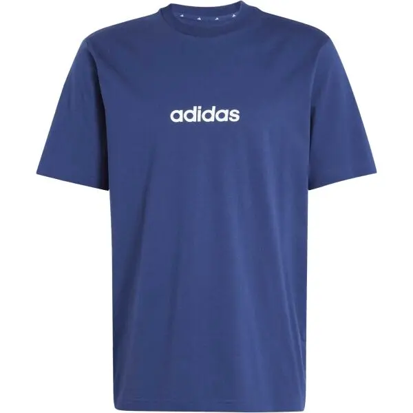 adidas adidas ESSENTIALS LINEAR SINGLE JERSEY Мъжка тениска, тъмносин, размер