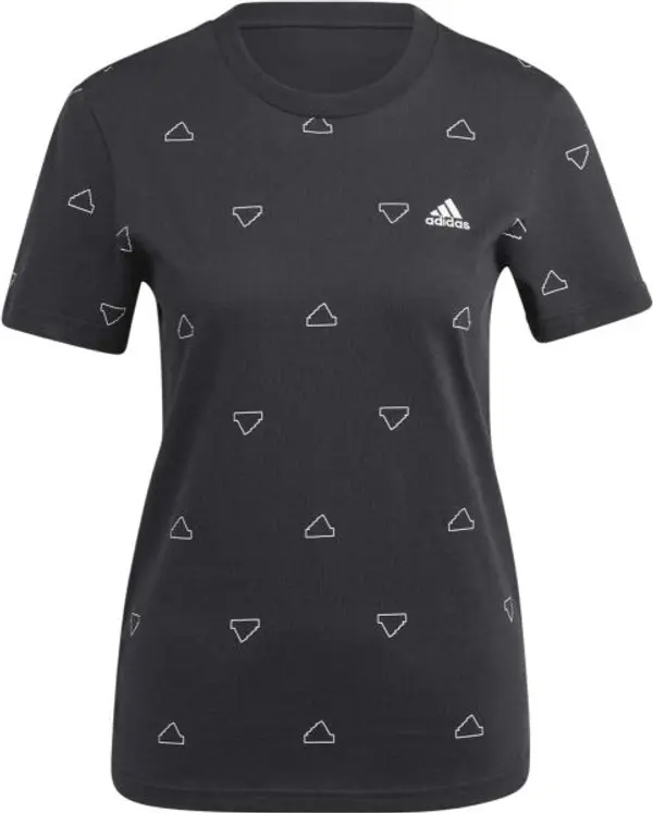 adidas adidas ESSENTIALS MONOGRAM SLIM GRAPHIC TEE Дамска тениска, черно, размер