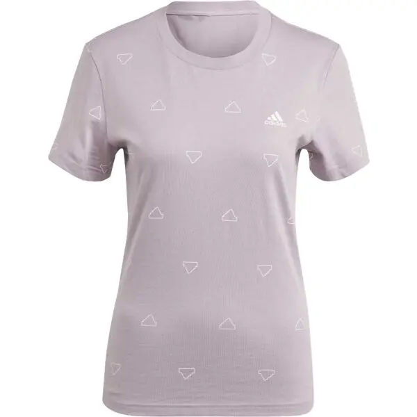 adidas adidas ESSENTIALS MONOGRAM SLIM GRAPHIC TEE Дамска тениска, лилаво, размер