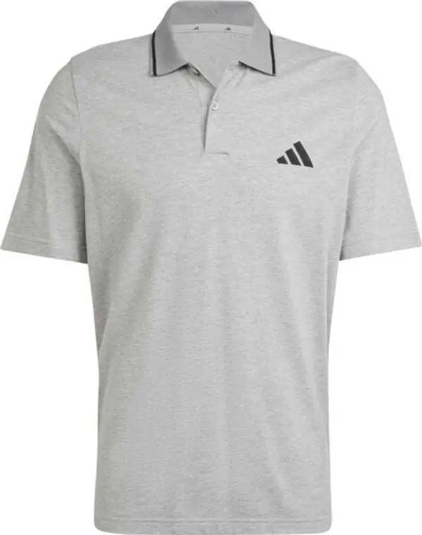 adidas adidas ESSENTIALS PIQUÉ SMALL LOGO Мъжка тениска, сиво, размер